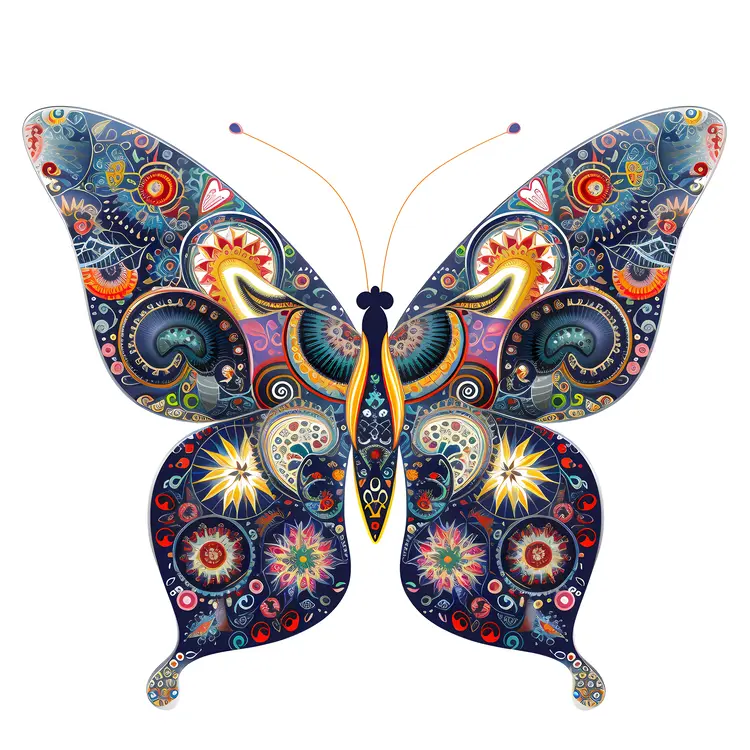 Colorful Butterfly with Intricate Patterns