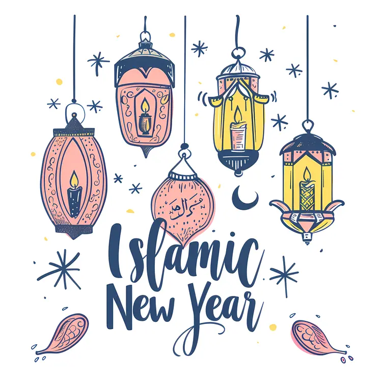Islamic New Year Celebration with Lanterns