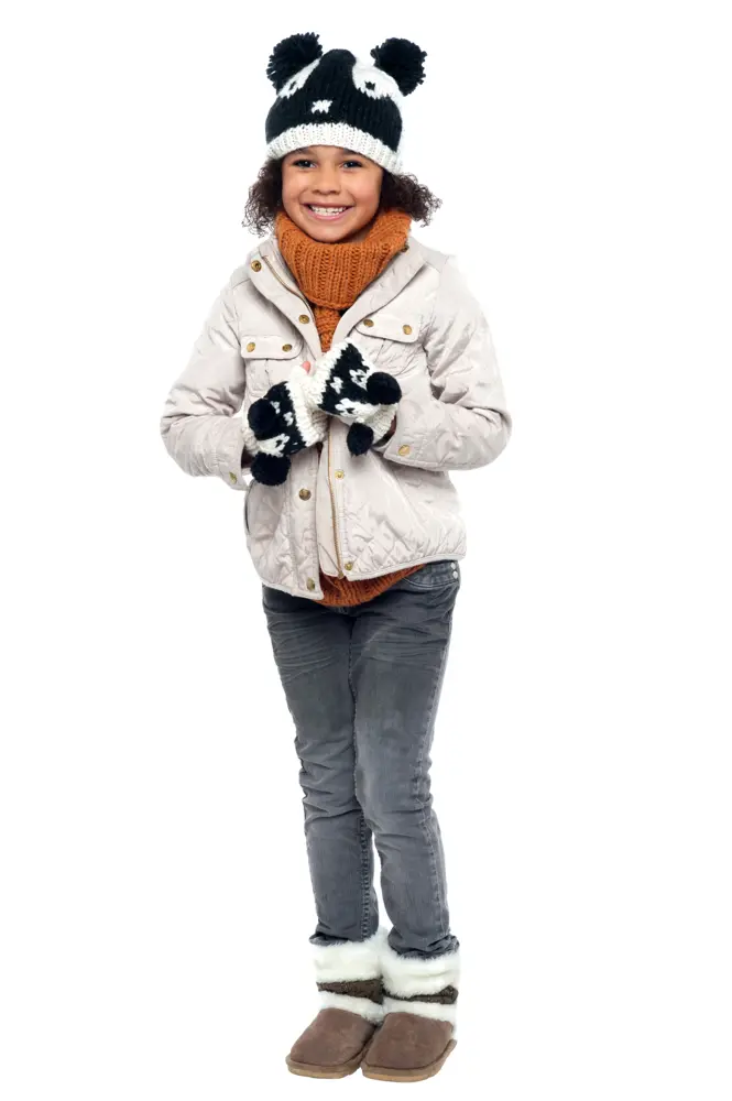 Girl in Winter Outfit Smiling