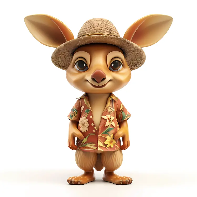Cute Mouse in Hawaiian Shirt