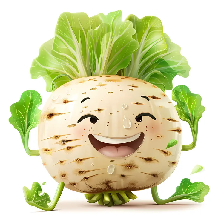 Happy Turnip Cartoon