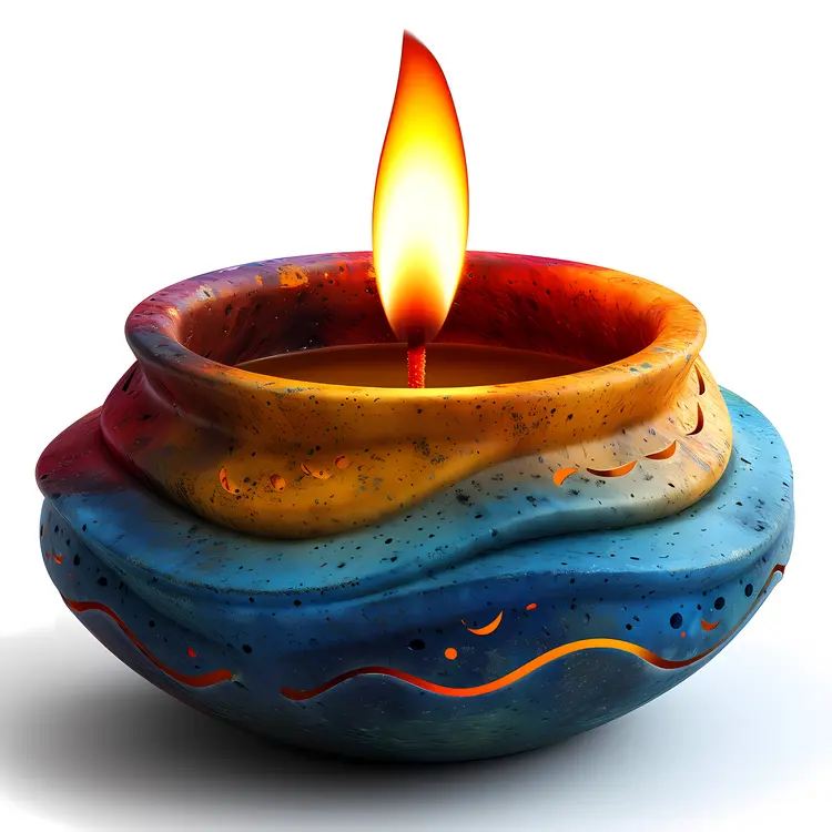 Decorative Candle with Flame