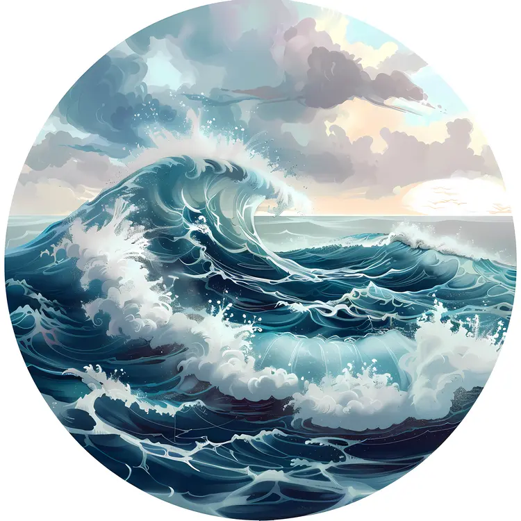 Ocean Wave Painting in Nature Art