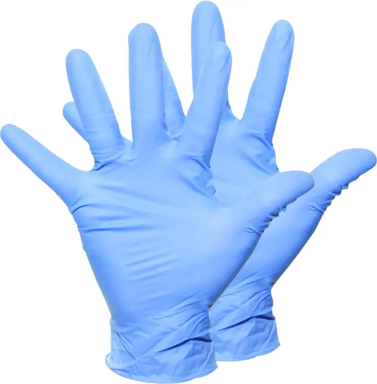 Blue Nitrile Gloves for Medical Use