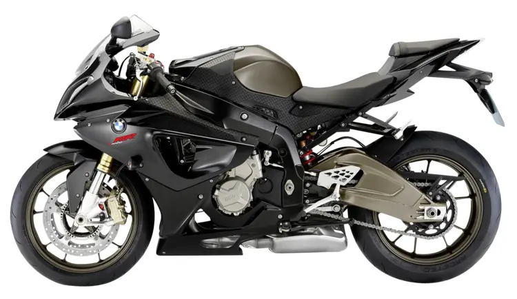 Black and Silver BMW Sport Motorcycle