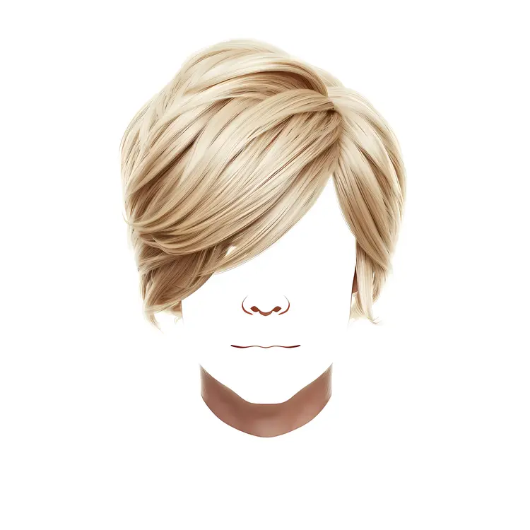 Stylized Blonde Hair Illustration