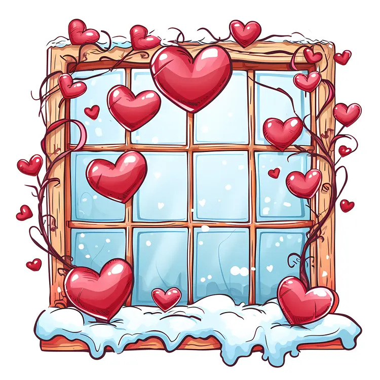 Heart Window Decor for Valentine's Day