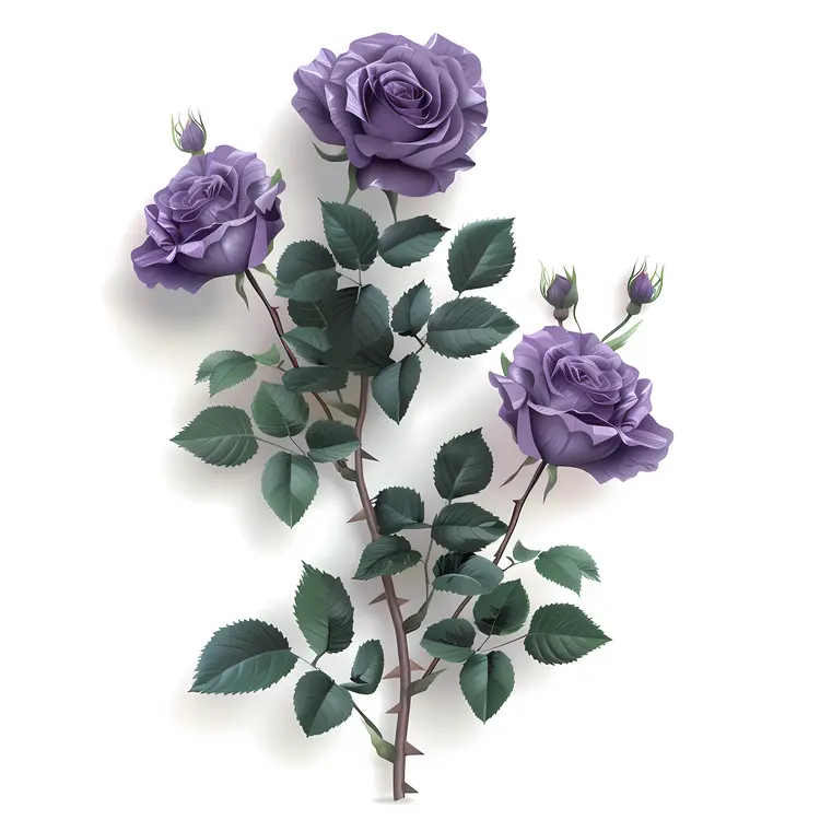 Elegant Purple Roses Arrangement
