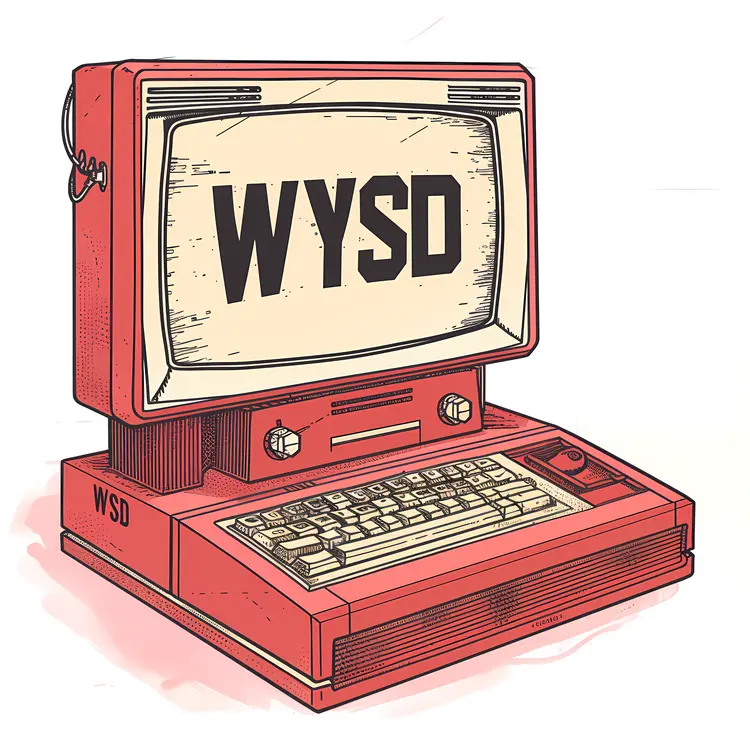 WYSD Text on a Retro Computer