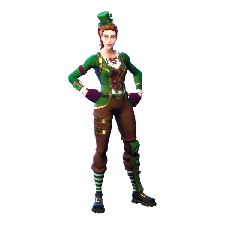 Female Character in Green Outfit