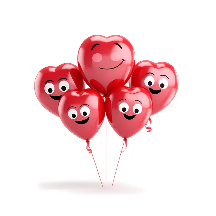 Smiling Heart Balloons