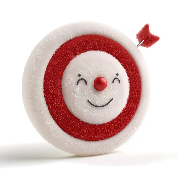 Smiling Red and White Target