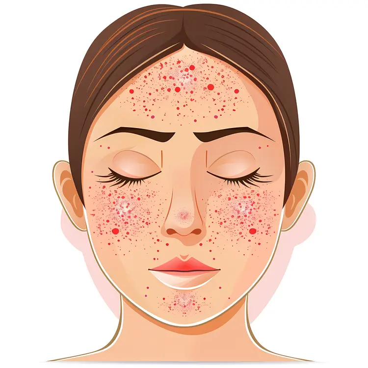 Face with Acne Illustration