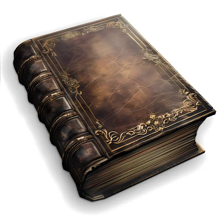 Vintage Leather Bound Old Book