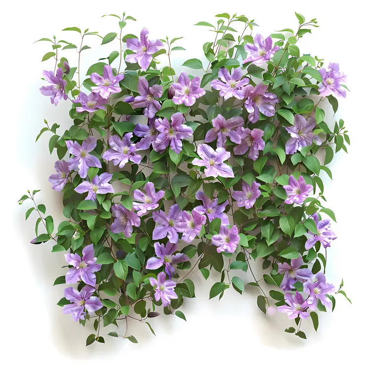Purple Flowers on a Vine