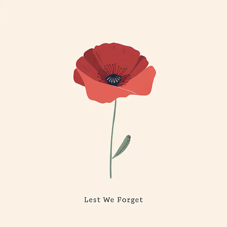 Red Poppy Flower for Remembrance