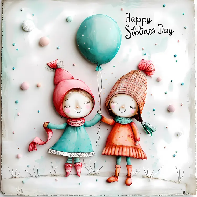 Happy Siblings Day in Winter