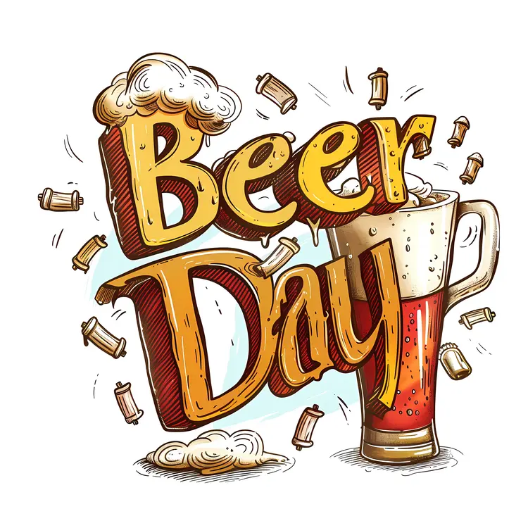 Foamy Beer Mug with Bubbles