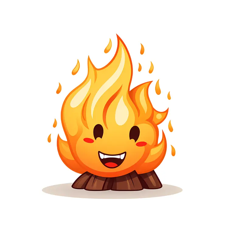 Smiling Cartoon Bonfire