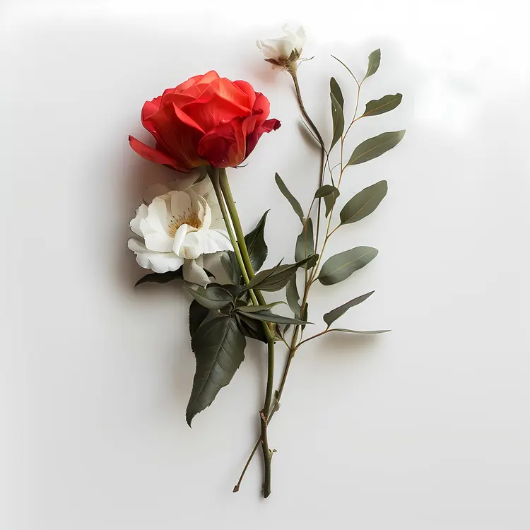 Red and White Roses