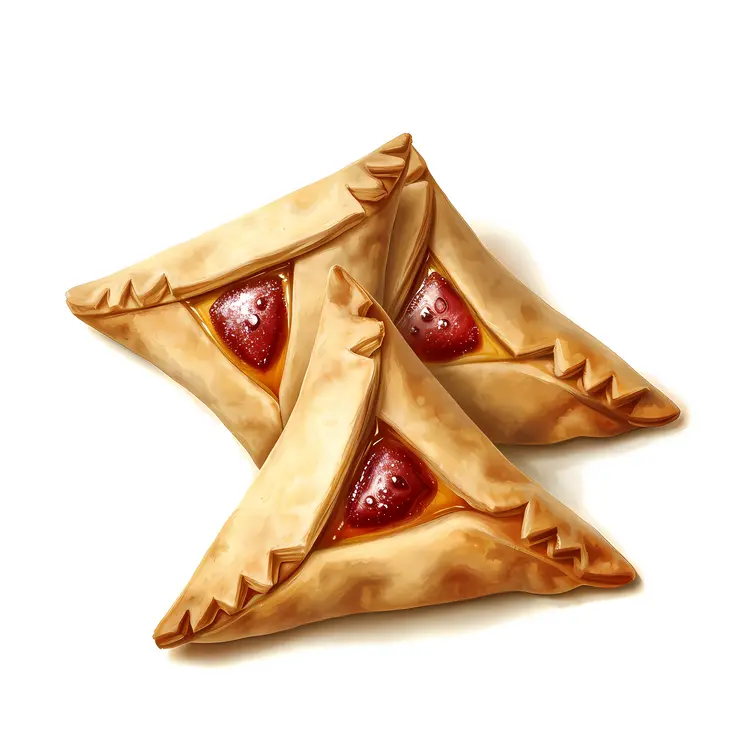 Triangle Pastries with Fruit Filling