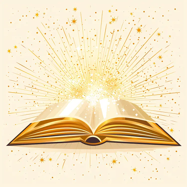 Open Book with Golden Glow