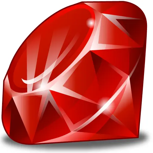 Glossy Red Gem Illustration