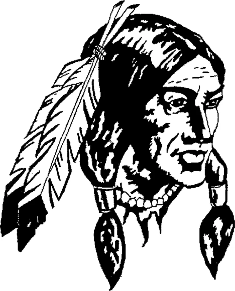 Tribal Feather Headdress Drawing
