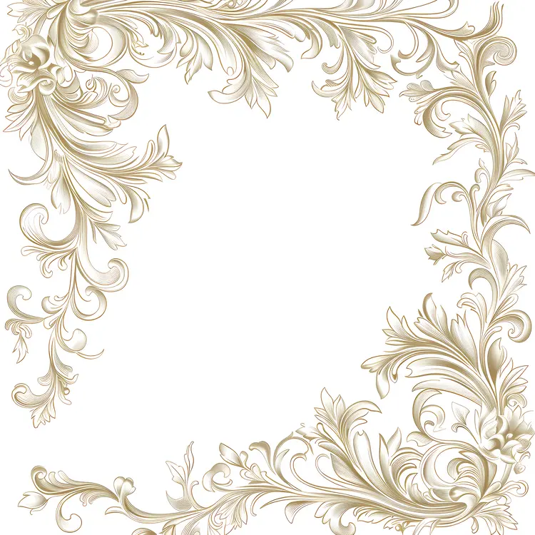 Elegant Floral Corner Design in Beige