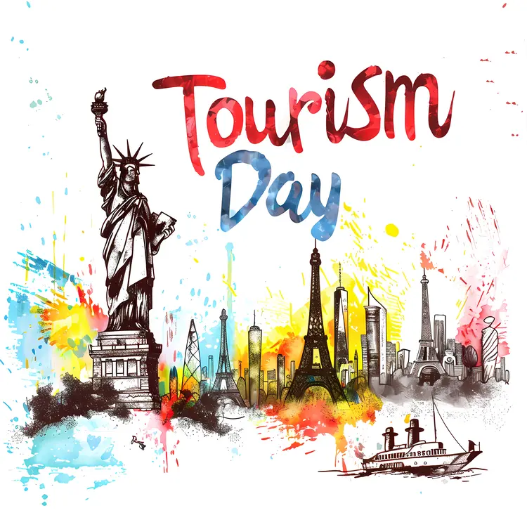 Tourism Day Celebration with Global Landmarks