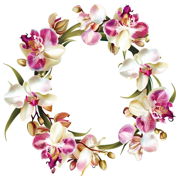 Elegant Orchid Wreath