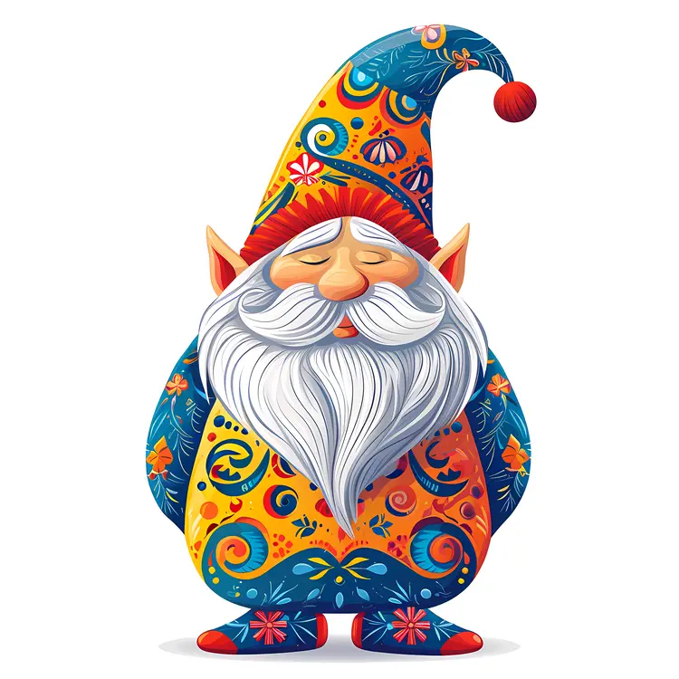 Colorful Gnome with Vibrant Outfit