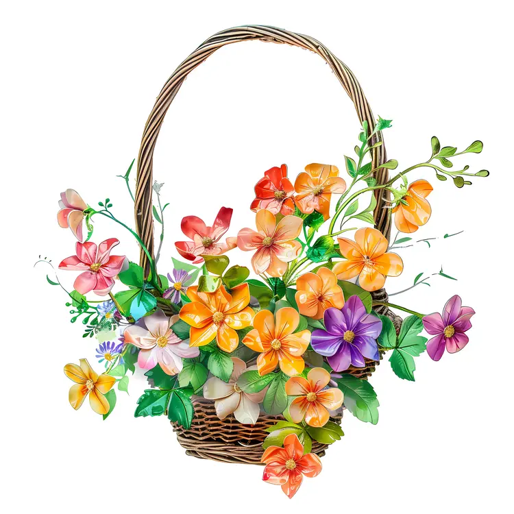 Colorful Flower Basket