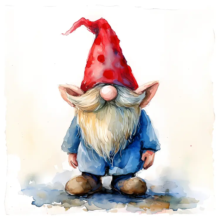 Simple Gnome with Polka Dot Hat