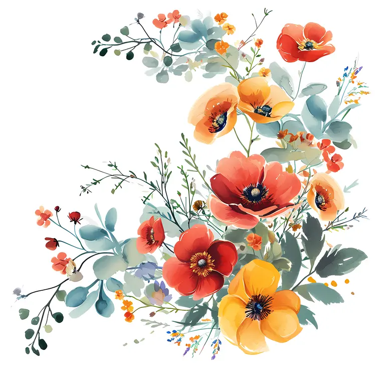 Vibrant Colorful Flowers Bouquet