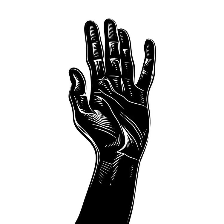 Detailed Illustration of a Hand