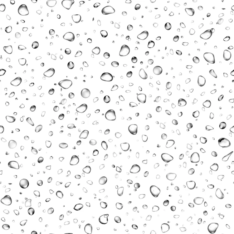 Pattern of Transparent Water Droplets