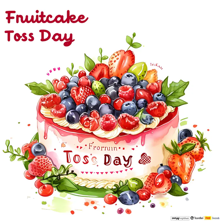 Fruitcake Toss Day Celebration with Berries