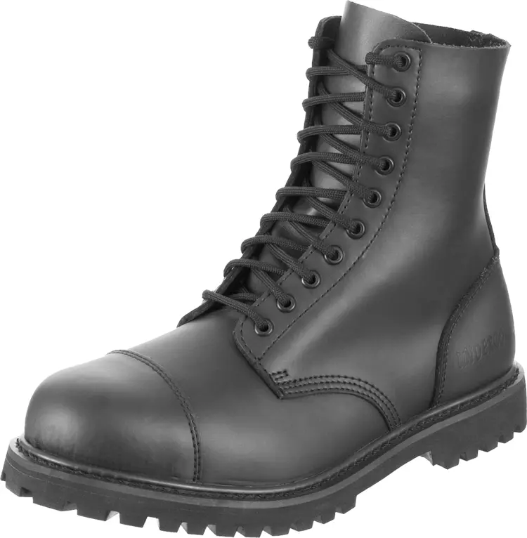 Black Combat Lace-up Boot