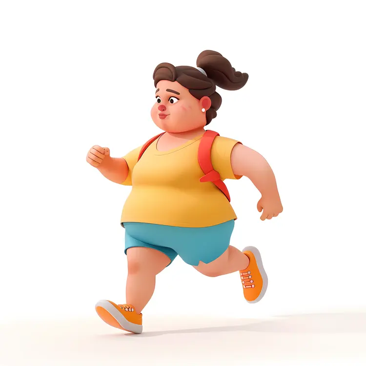Woman Running in Sportswear
