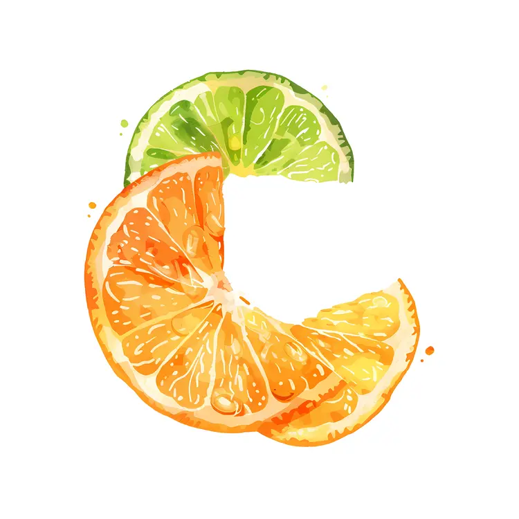 Watercolor Citrus Fruits