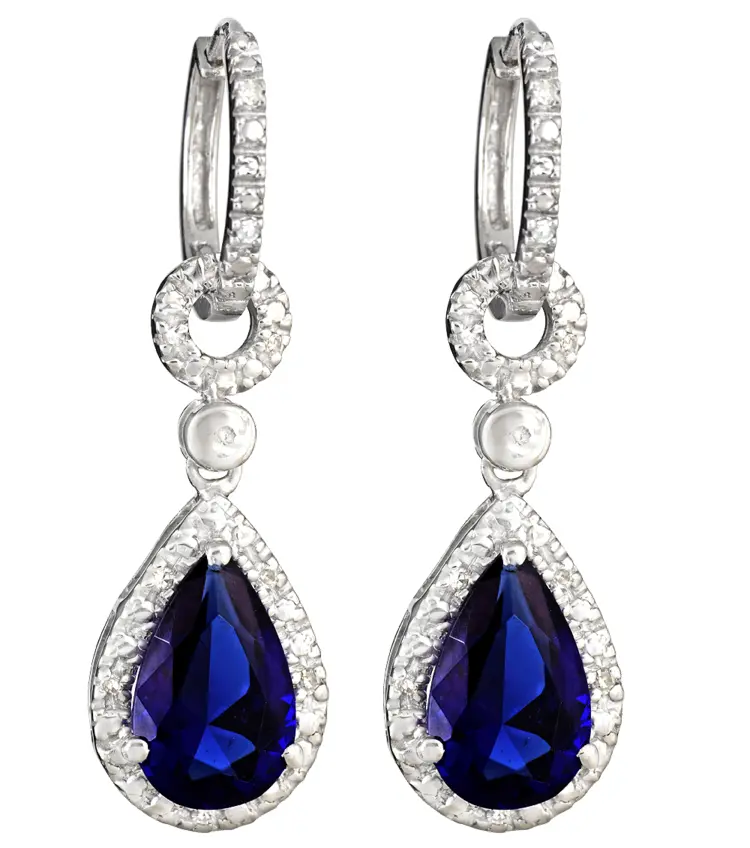 Elegant Blue Gemstone Earrings