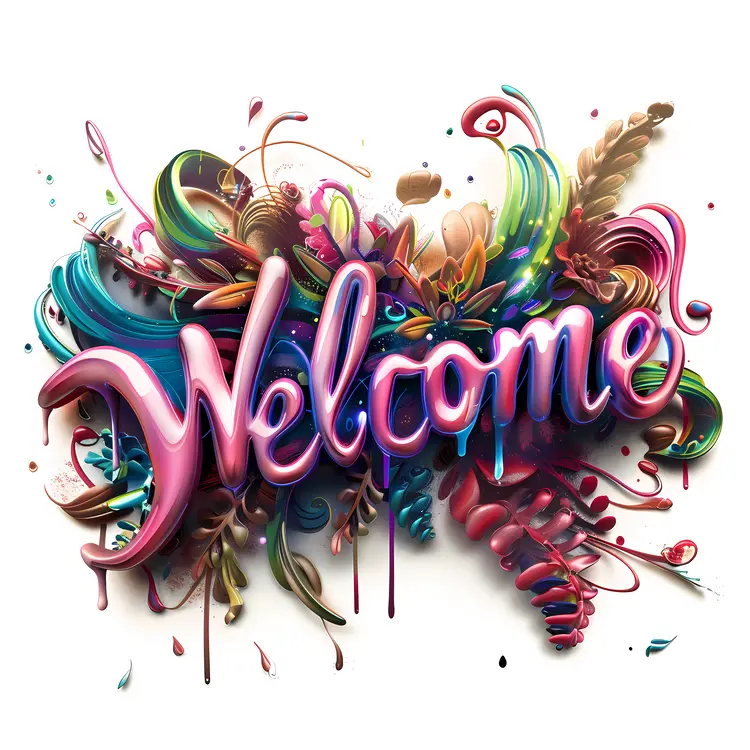 Colorful Welcome Sign