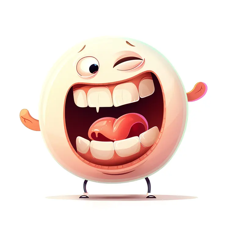 Joyful Laughing Cartoon Face