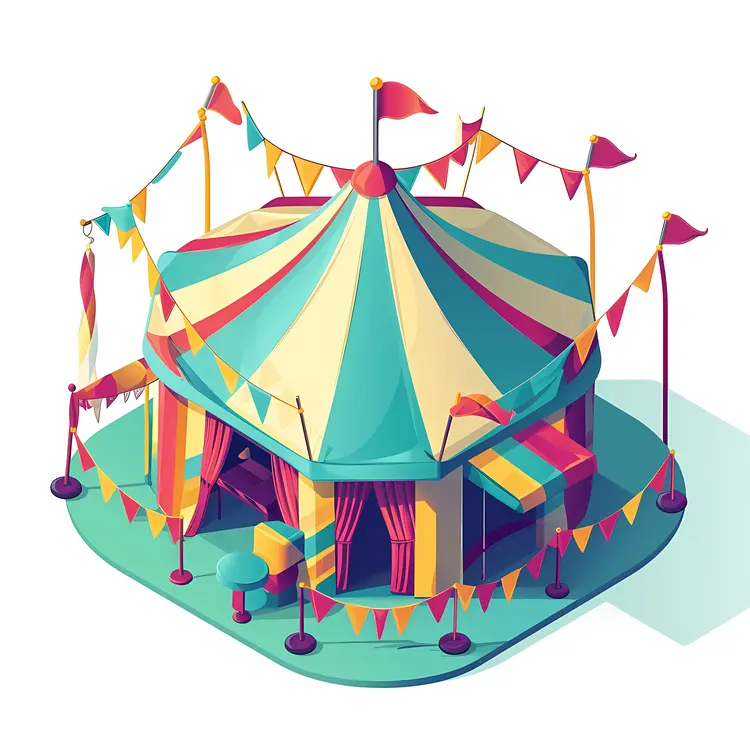 Modern Circus Tent Illustration