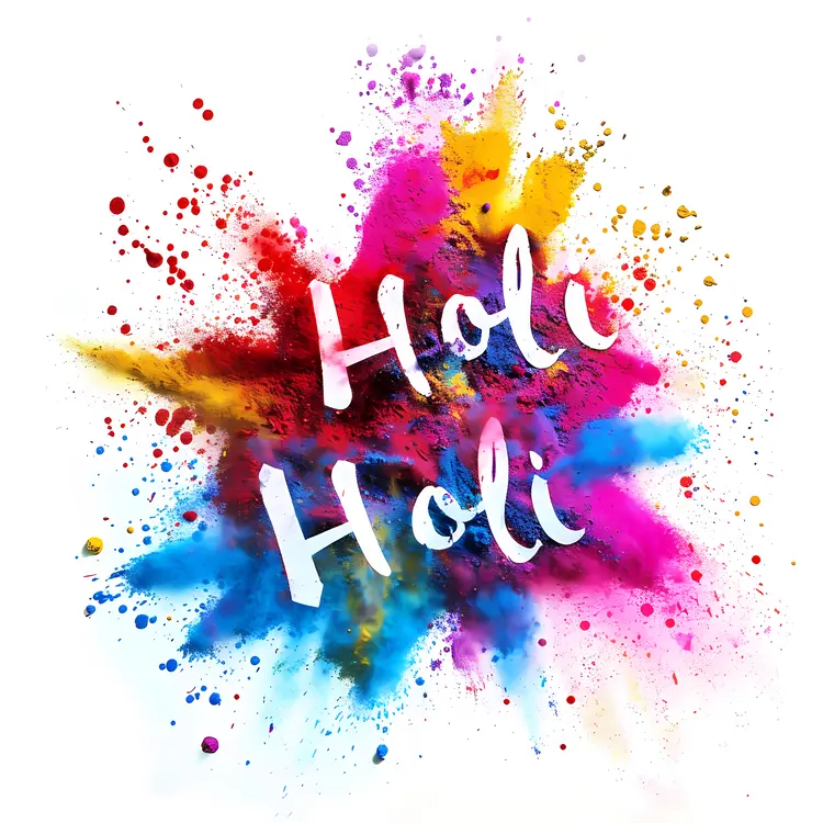 Holi Festival with Colorful Paint Explosion