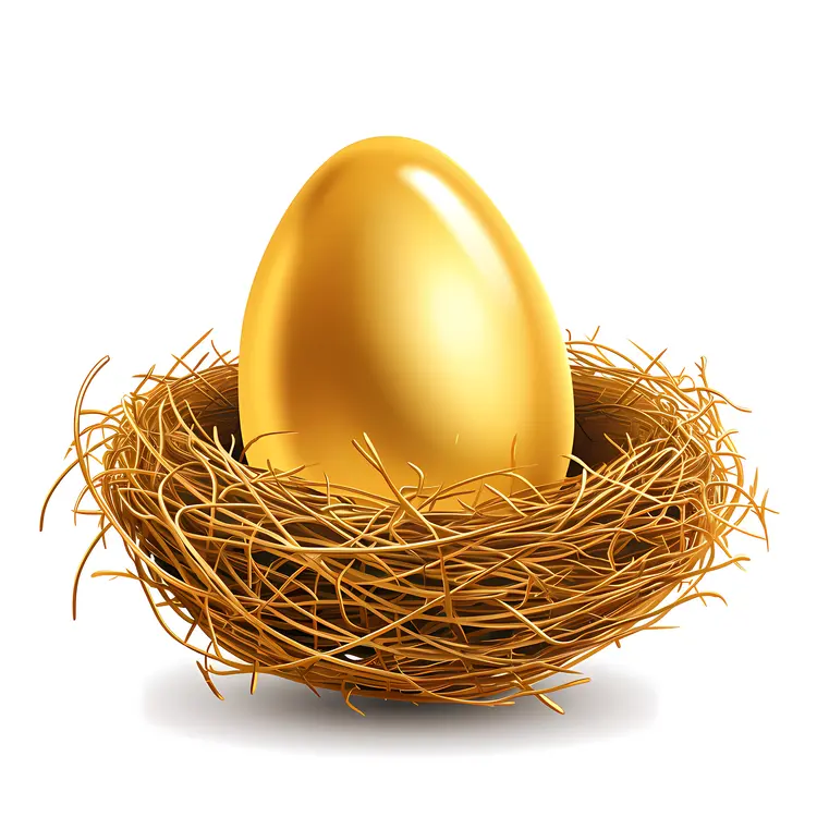 Golden Egg in a Nest