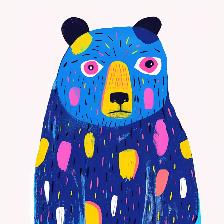 Colorful Bear Illustration