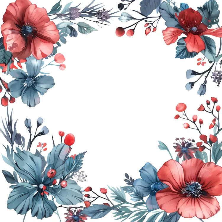 Colorful Floral Frame