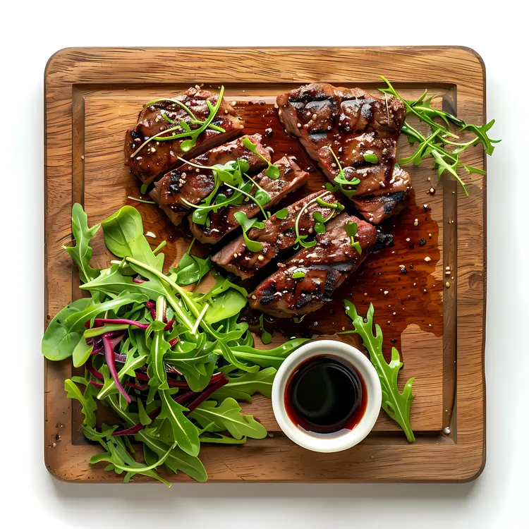 Grilled Steak with Fresh Salad